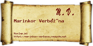 Marinkor Verbéna névjegykártya